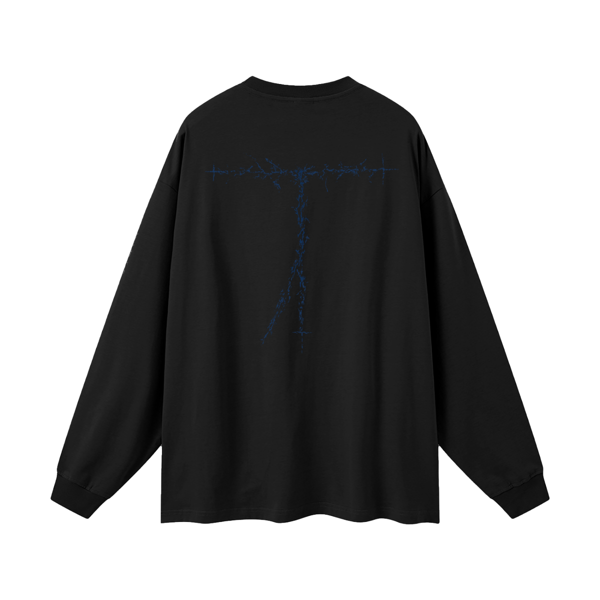 Blue Winter Oversized Long Sleeve Tee