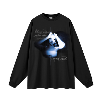 Starry Eyed Oversized  Long Sleeve Tee