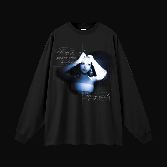 Starry Eyed Oversized  Long Sleeve Tee